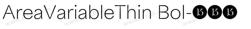 AreaVariableThin Bol字体转换